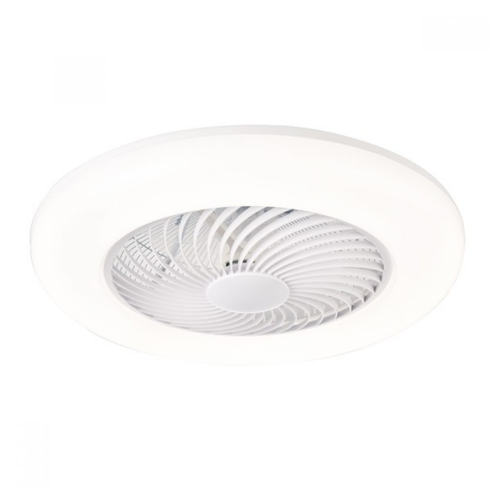 Ανεμιστήρας πλαφονιέρα σε χρώμα λευκό με led φως 50W Φ55x20