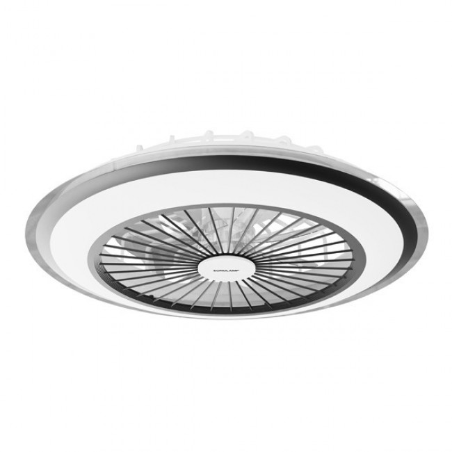 Ανεμιστήρας πλαφονιέρα σε χρώμα μαύρο/λευκό με led φως 40W Φ50x17.5