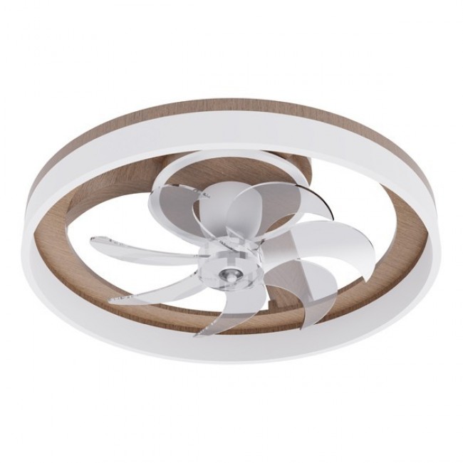 Ανεμιστήρας πλαφονιέρα σε χρώμα λευκό/ξύλου 20W Φ50x18.5
