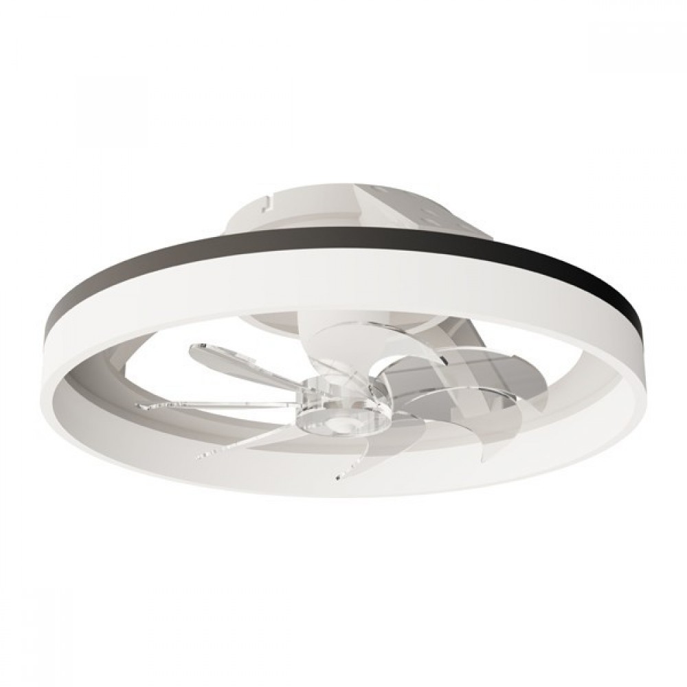 Ανεμιστήρας πλαφονιέρα σε χρώμα λευκό/μαύρο 20W Φ50x18.5