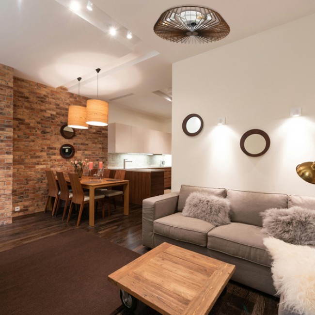 Ανεμιστήρας πλαφονιέρα σε χρώμα καφέ Φ63x20.5