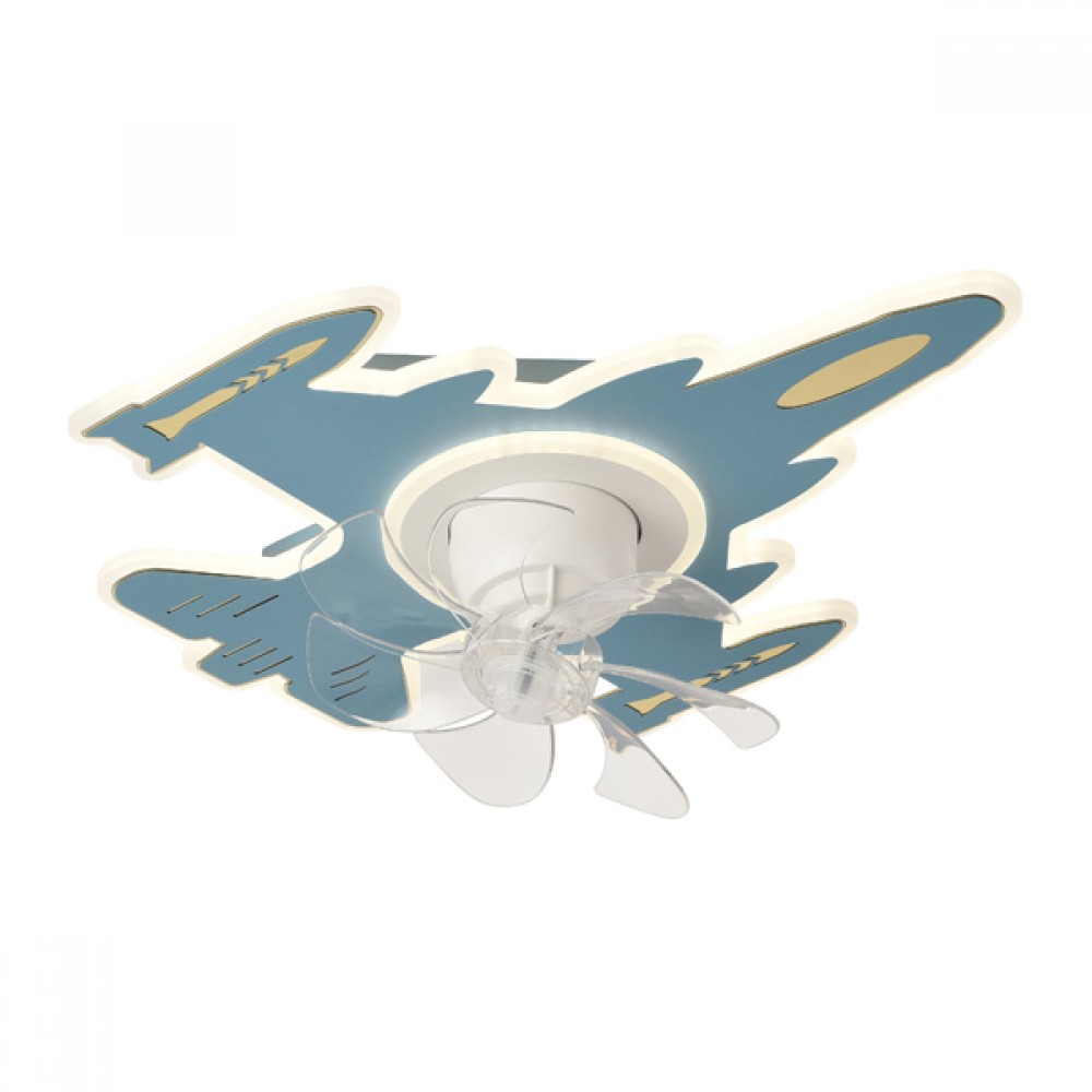 Ανεμιστήρας οροφής σε χρώμα μπλε με led φως 63W Φ50x20