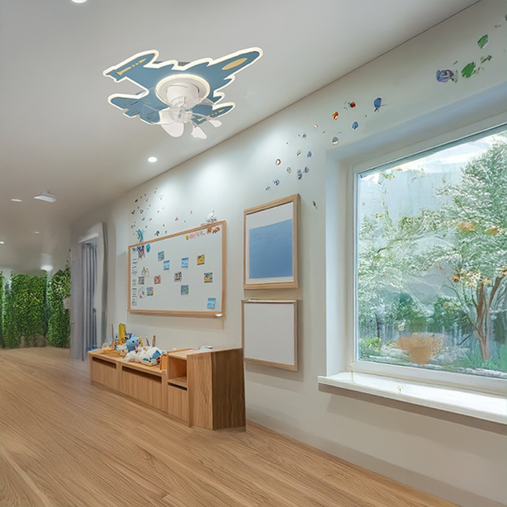 Ανεμιστήρας οροφής σε χρώμα μπλε με led φως 63W Φ50x20