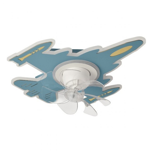 Ανεμιστήρας οροφής σε χρώμα μπλε με led φως 63W Φ50x20