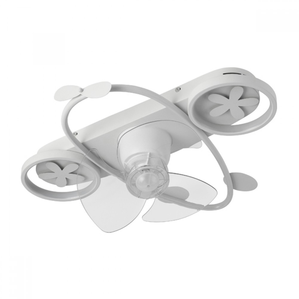 Ανεμιστήρας οροφής σε χρώμα λευκό με led φως 46W Φ50x21