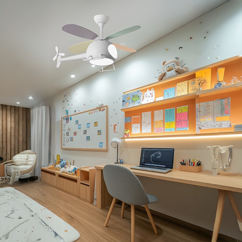 Ανεμιστήρας οροφής ελικοπτεράκι με led φως 48W Φ36x48