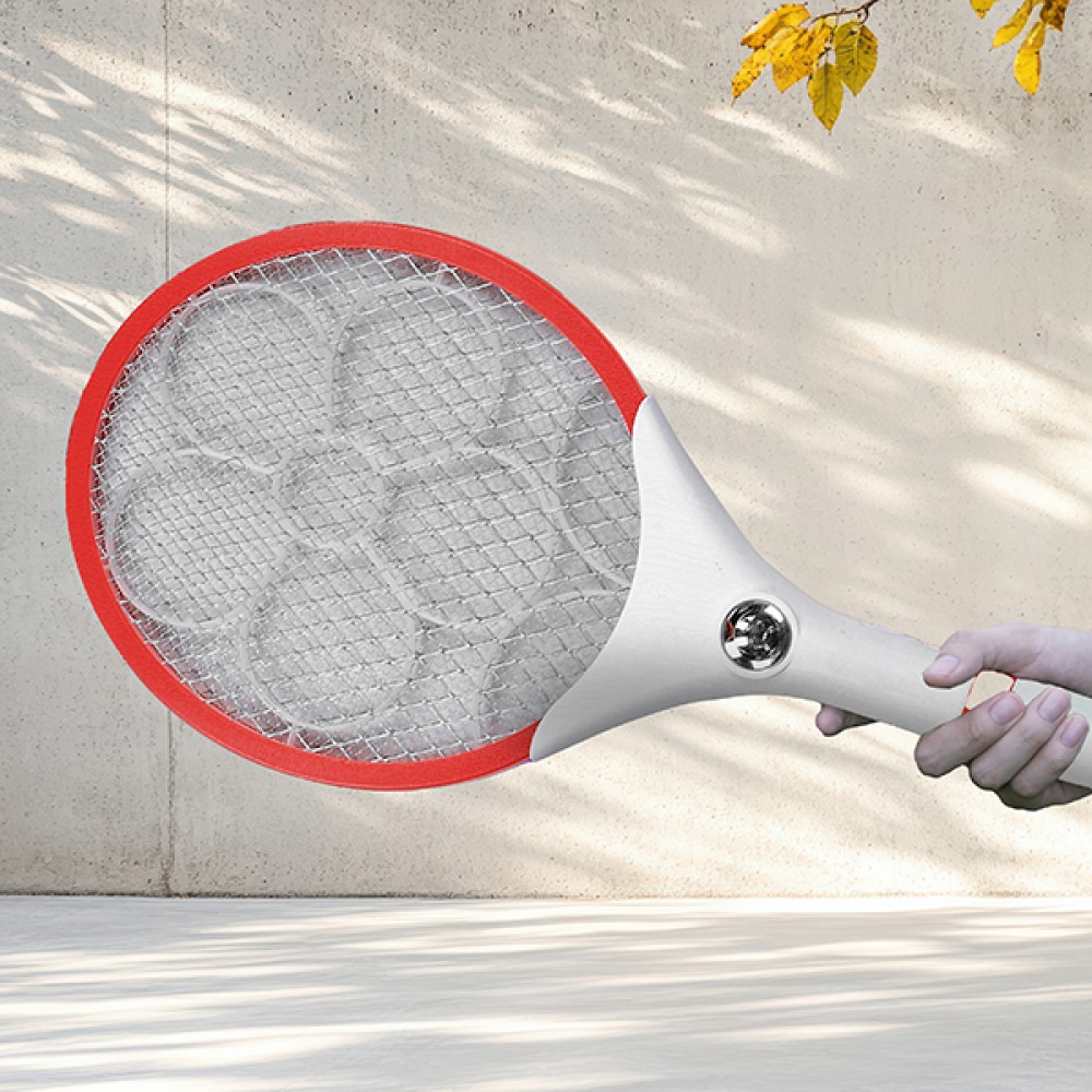 Ηλεκτρική ρακέτα εντόμων επαναφορτιζόμενη με led φως και φακό