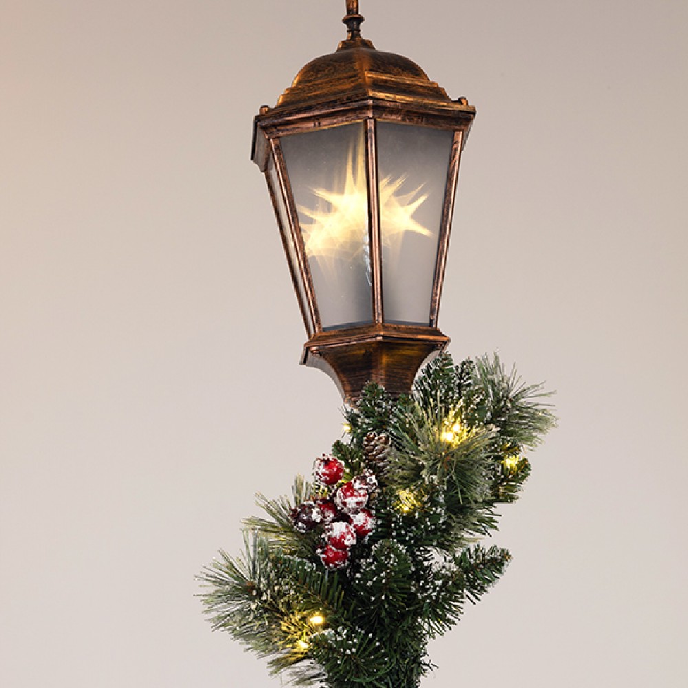 Κολώνα με χριστουγεννιάτικη γιρλάντα φωτιζόμενη 45x45x210