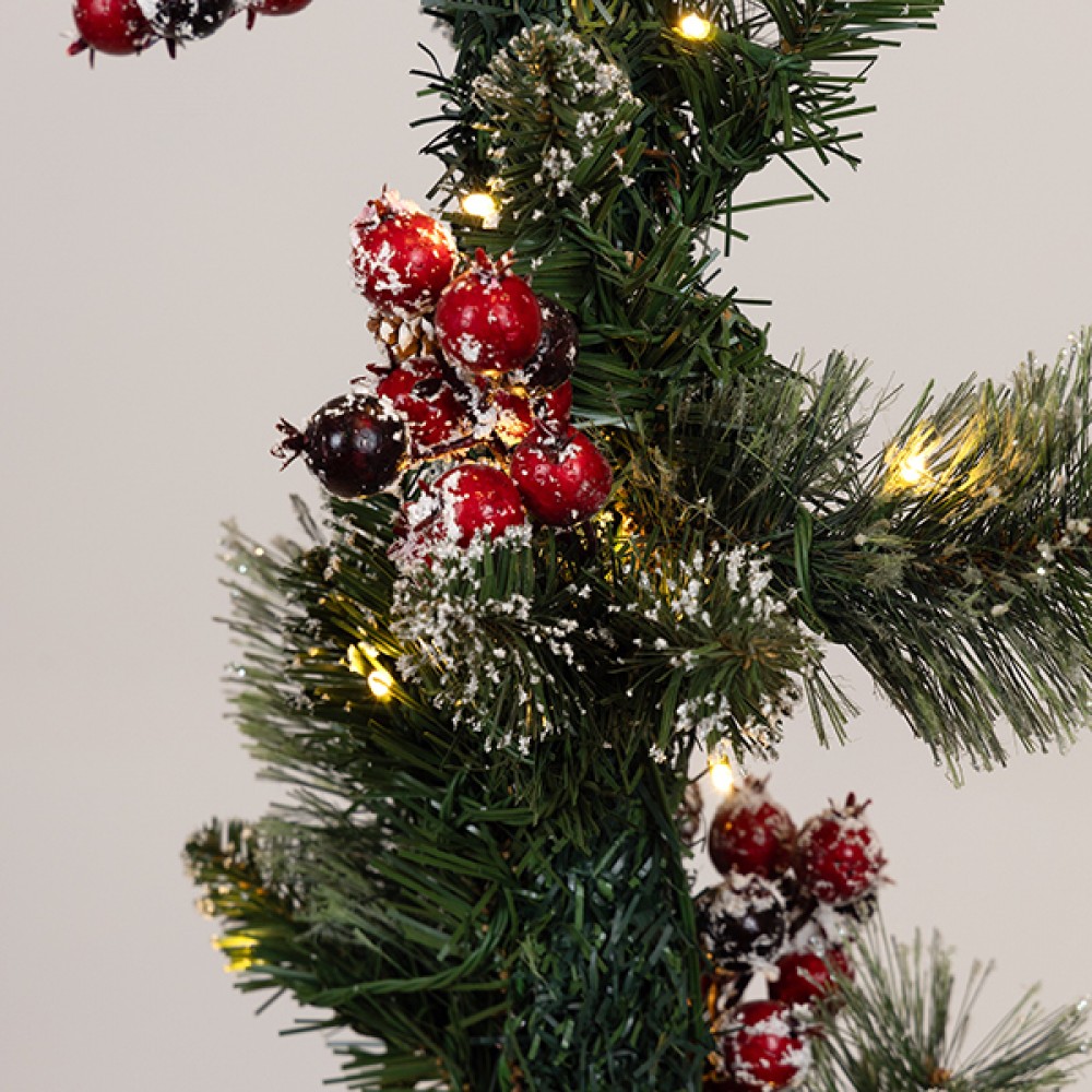 Κολώνα με χριστουγεννιάτικη γιρλάντα φωτιζόμενη 45x45x210