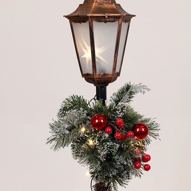 Κολώνα με χριστουγεννιάτικη γιρλάντα φωτιζόμενη 40x40x120