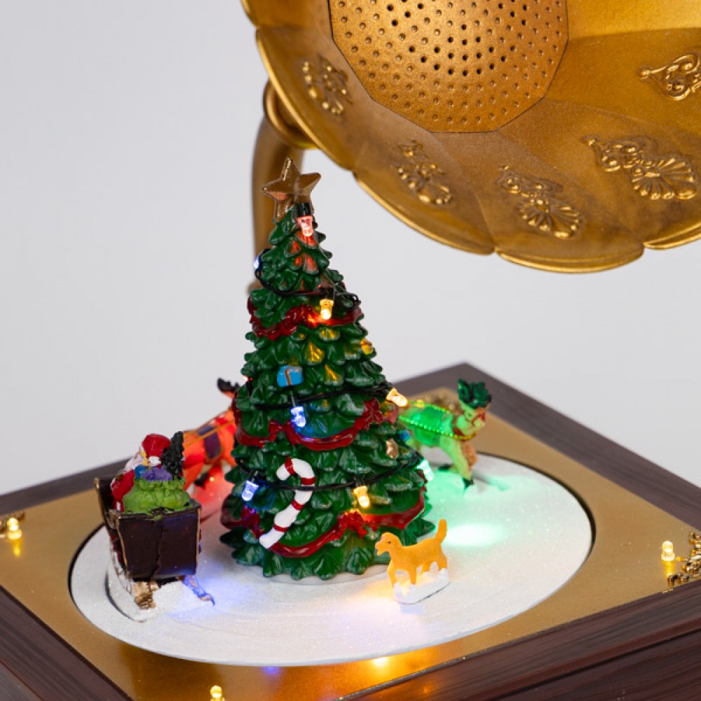 Γραμμόφωνο με χριστουγεννιάτικη παράσταση με μουσική, κίνηση και φως 24.5x22.5x35.5