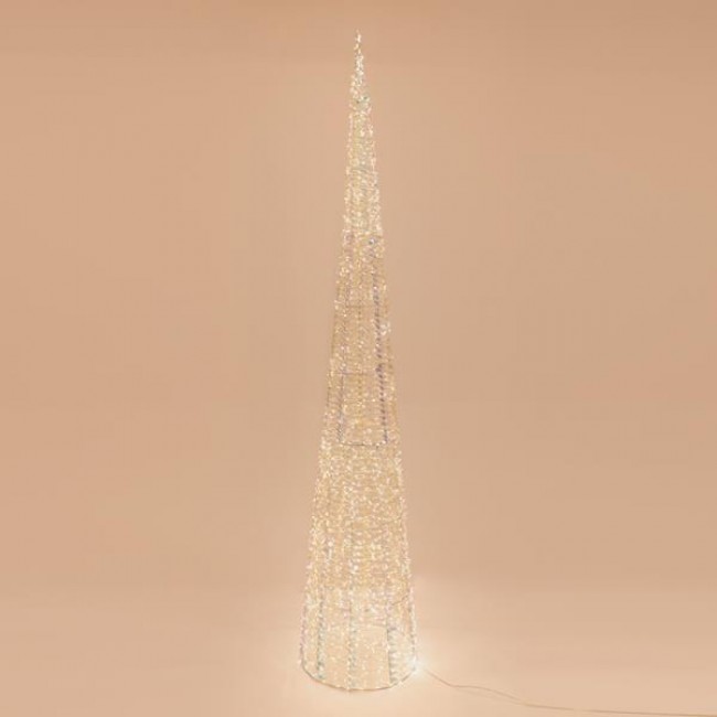 Κώνος φωτιζόμενος ιριδίζων με led και χρονοδιακόπτη 280cm