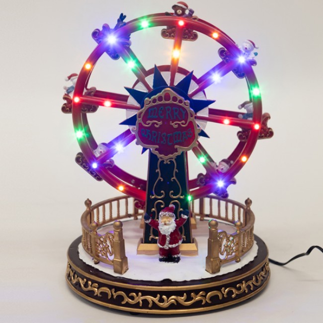 Ρόδα λούνα παρκ φωτιζόμενη με κίνηση και μουσική 20.9x20.9x26.4