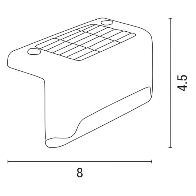 Απλίκα γωνιακή "ARTE ILLUMINA" 3000Κ με ηλιακό πάνελ απο PVC σε μαύρο χρώμα 80x44x45