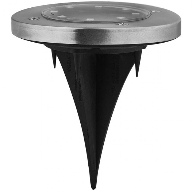 Ηλιακό φωτιστικό κήπου "ARTE ILLUMINA" 3000Κ απο μέταλλο/πλαστικό σε χρώμα ασημί Φ115x135