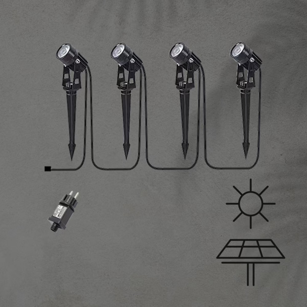 Σποτ κήπου καρφωτό "ARTE ILLUMINA" 4τμχ 5W/500LM/4000K/ IP44 με αντάπτορα 23x23