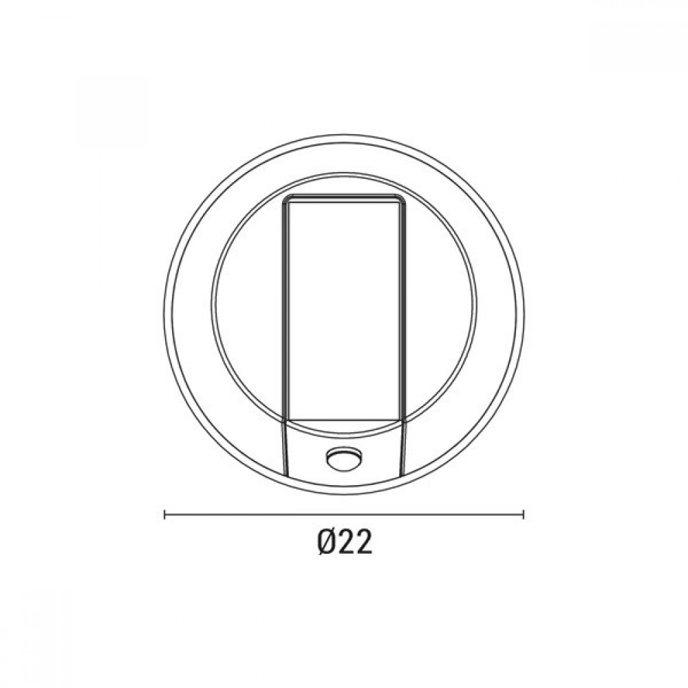 Απλίκα στρογγυλή "ARTE ILLUMINA" με μαύρο ηλιακό panel 5W/500LM/4000Κ/IP54