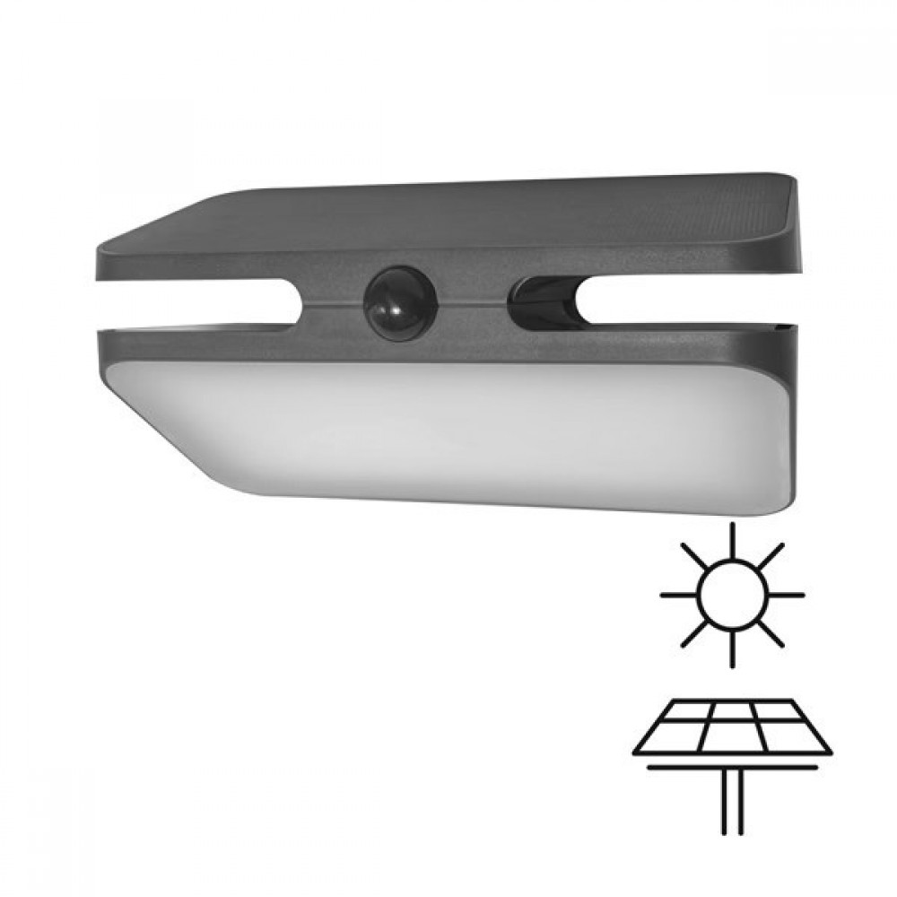 Απλίκα "ARTE ILLUMINA" με ηλιακό panel 7W/700LM/4000Κ/IP54 με ανιχνευτή κίνησης