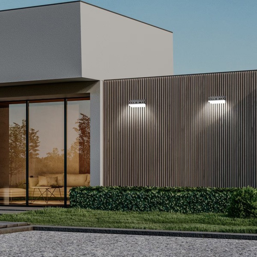 Απλίκα "ARTE ILLUMINA" με ηλιακό panel 7W/700LM/4000Κ/IP54 με ανιχνευτή κίνησης