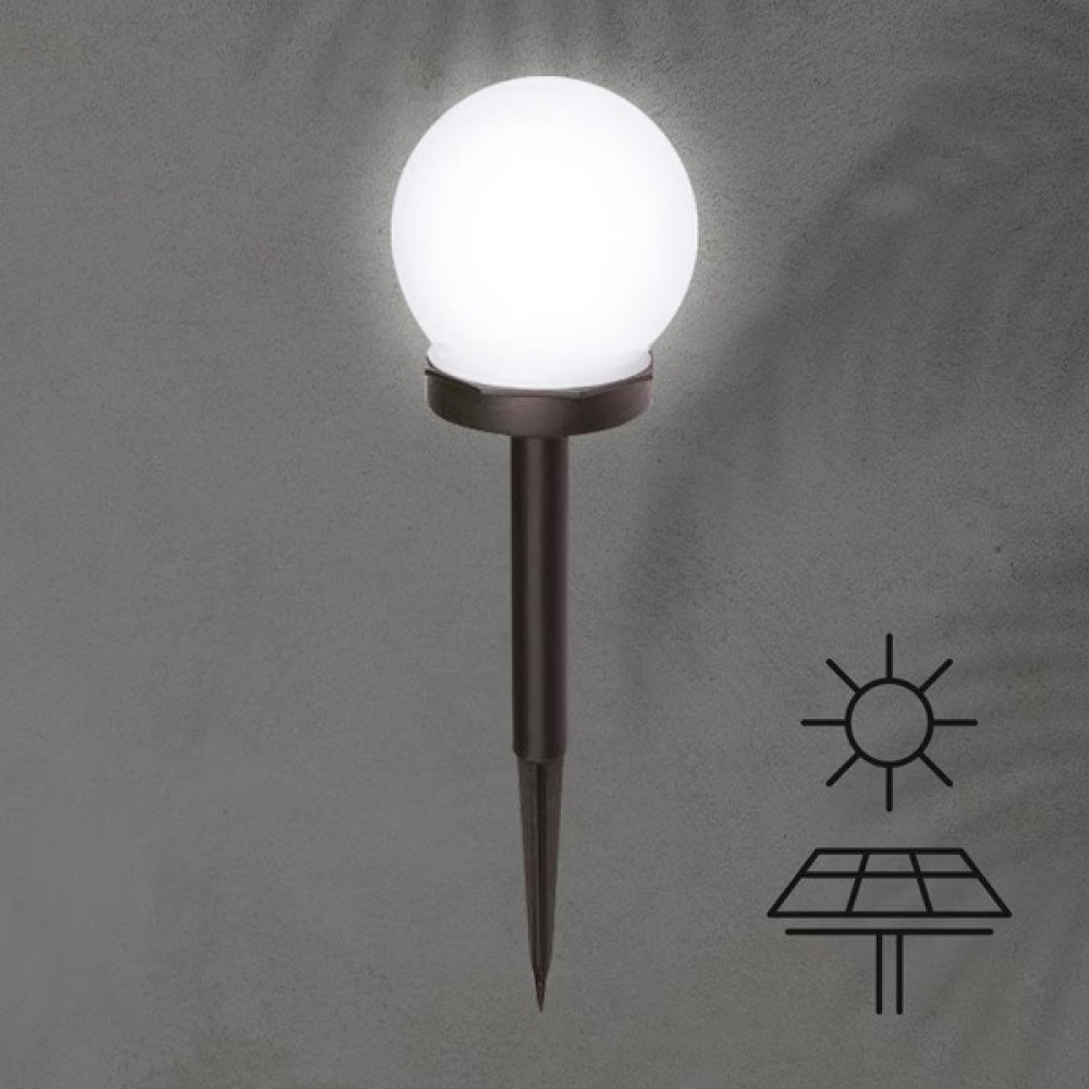 Ηλιακό φωτιστικό κήπου "ARTE ILLUMINA" καρφωτό μπάλα 4000Κ Φ10x34
