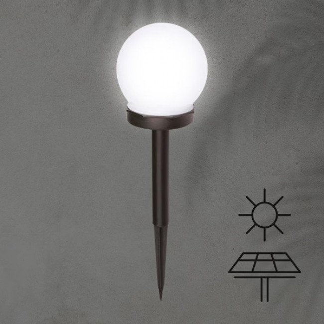 Ηλιακό φωτιστικό κήπου "ARTE ILLUMINA" καρφωτό μπάλα 4000Κ Φ10x34