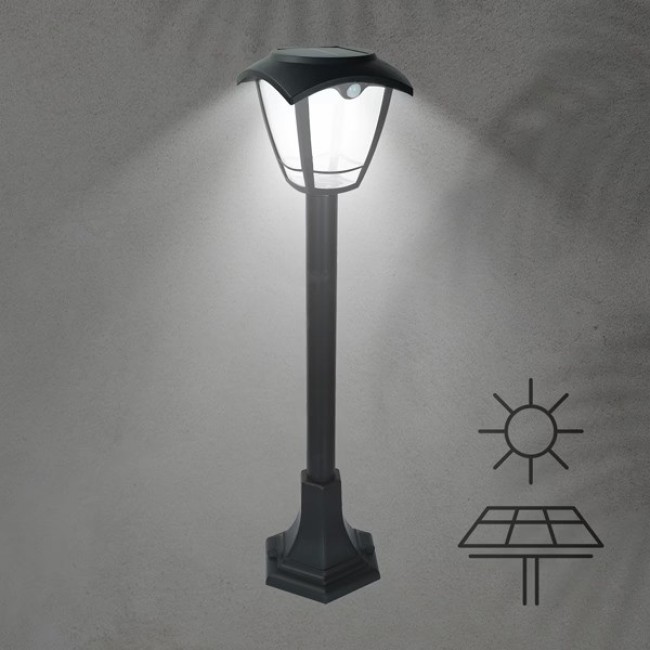 Ηλιακή απλίκα "ARTE ILLUMINA" με κολωνάκι και ανιχνευτή κίνησης 3W/400LM/3CCT 16,6x16,6x71,5