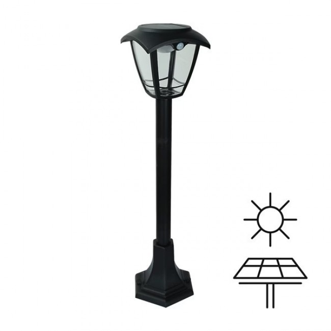 Ηλιακή απλίκα "ARTE ILLUMINA" με κολωνάκι και ανιχνευτή κίνησης 3W/400LM/3CCT 16,6x16,6x71,5
