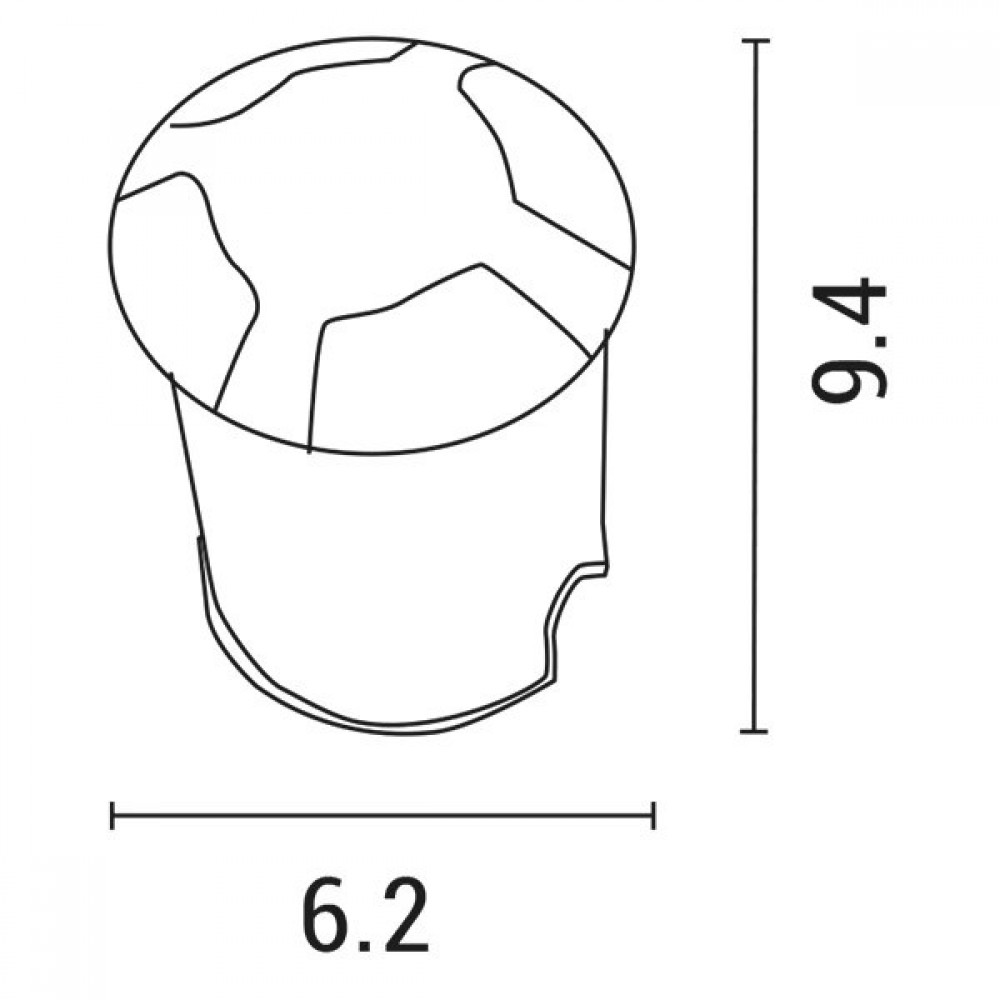 Φωτιστικό δαπέδου εξωτερικό "ARTE ILLUMINA" 4F/LED/3W/IP65/85-265V σε μαύρο χρώμα Φ6,2