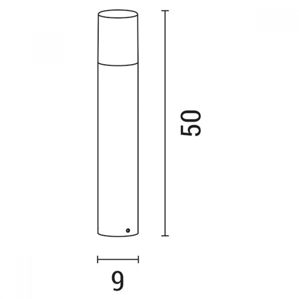 Κολωνάκι δαπέδου "ARTE ILLUMINA" E27/IP54 απο αλουμίνιο σε χρώμα γραφίτη Φ9x50