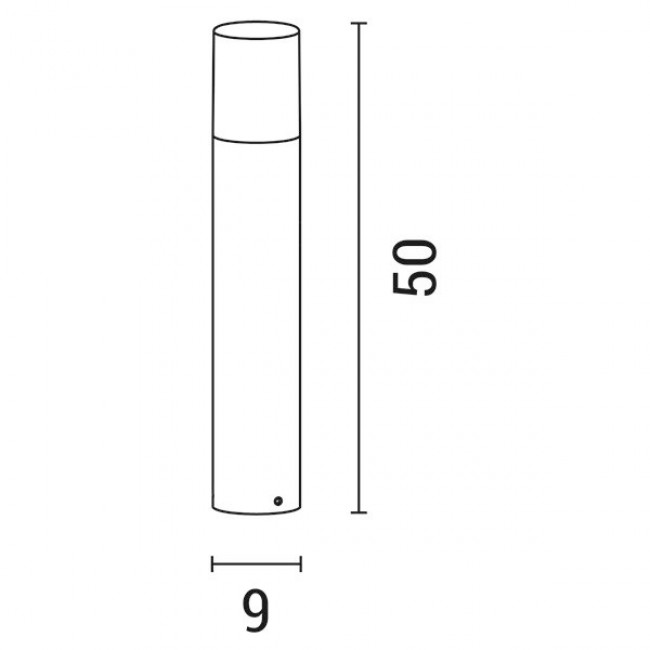 Κολωνάκι δαπέδου "ARTE ILLUMINA" E27/IP54 απο αλουμίνιο σε χρώμα γραφίτη Φ9x50