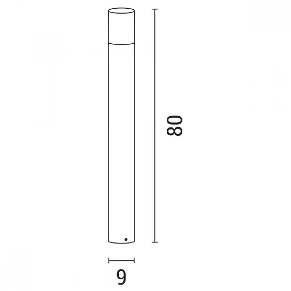 Κολωνάκι δαπέδου "ARTE ILLUMINA" E27/IP54 απο αλουμίνιο σε χρώμα γραφίτη Φ9x80