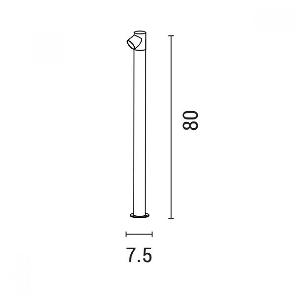 Kολωνάκι αλουμινίου "ARTE ILLUMINA" 5W/IP65/3000K σε μαύρο χρώμα Φ5,5x80