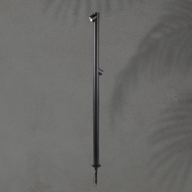 Κολωνάκι αλουμινίου "ARTE ILLUMINA" 2x5W/IP65/3000K σε μαύρο χρώμα Φ5,5x120