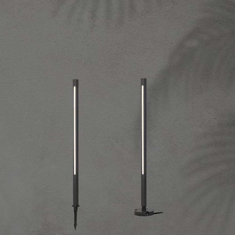 Κολωνάκι αλουμινίου "ARTE ILLUMINA" 12W/IP65/3000K σε μαύρο χρώμα 2,5x80