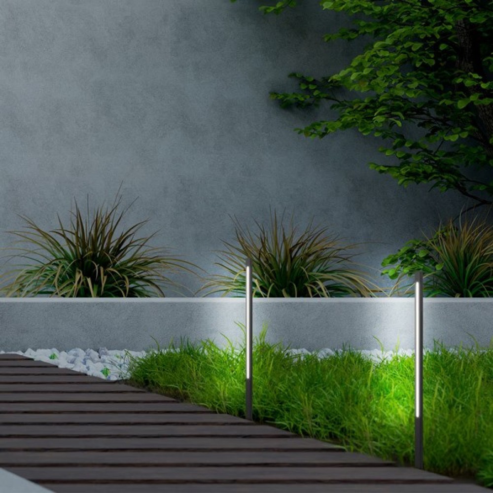 Κολωνάκι αλουμινίου "ARTE ILLUMINA" 12W/IP65/3000K σε μαύρο χρώμα 2,5x80