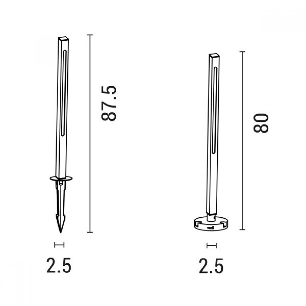 Κολωνάκι αλουμινίου "ARTE ILLUMINA" 12W/IP65/3000K σε μαύρο χρώμα 2,5x80