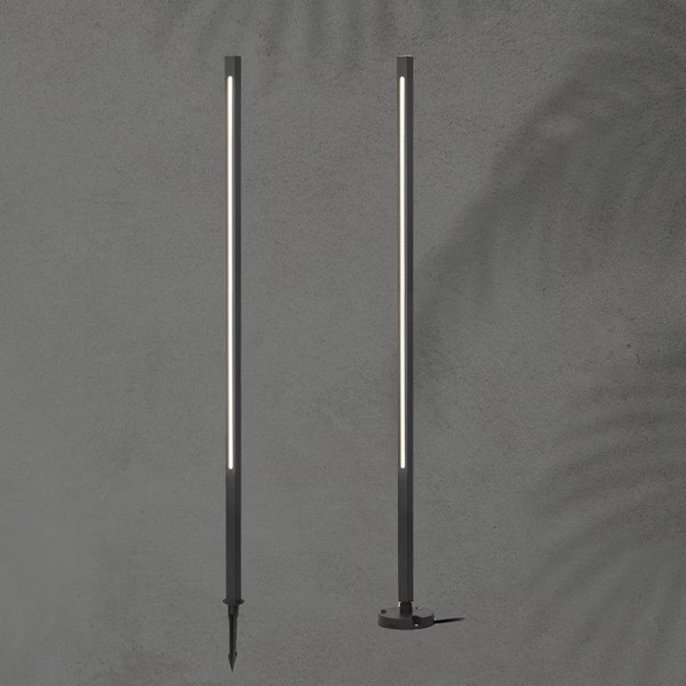 Κολωνάκι αλουμινίου "ARTE ILLUMINA" 15W/IP65/3000K σε χρώμα μαύρο 2,5x2.5x100