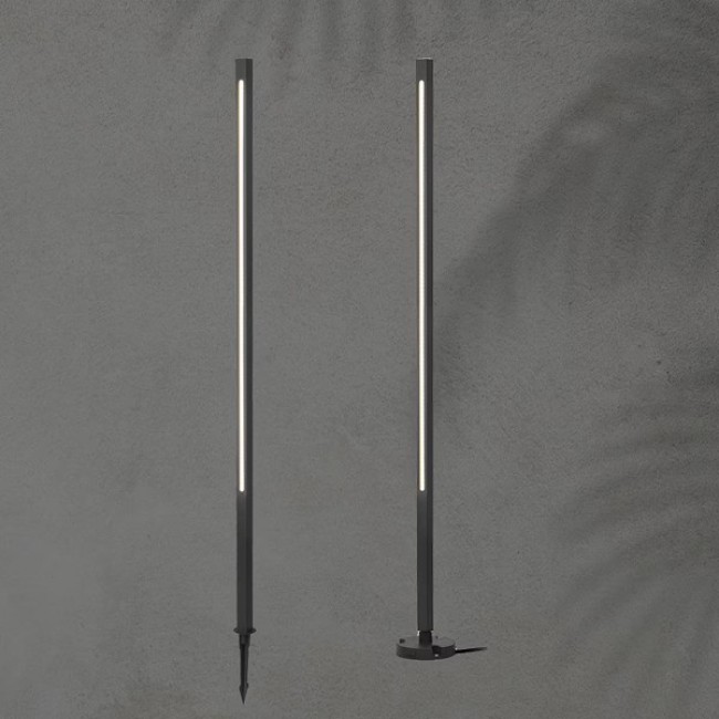 Κολωνάκι αλουμινίου "ARTE ILLUMINA" 15W/IP65/3000K σε χρώμα μαύρο 2,5x2.5x100