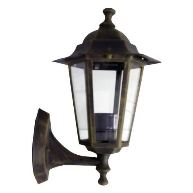 Φωτιστικό εξωτερικού χώρου απλίκα "ARTE ILLUMINA" απο αλουμίνιο σε μπρονζέ χρώμα Ε27/IP44 22x16x34