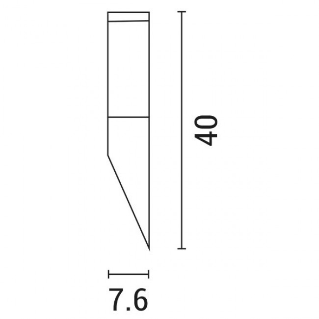 Aπλικα τοίχου "ARTE ILLUMINA" απο ανοξείδωτο ατσάλι σε inox χρώμα 7,6x37