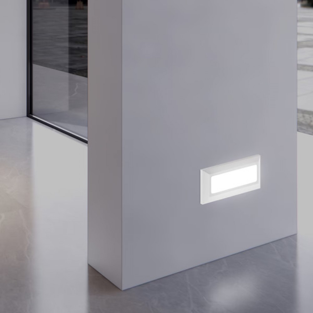 Φωτιστικό τοίχου "ARTE ILLUMINA" LED 4W/IP65/230V/3CCT σε λευκό χρώμα 23x8