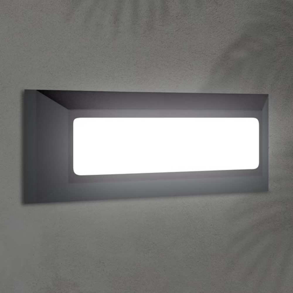 Φωτιστικό τοίχου "ARTE ILLUMINA" LED 4W/IP65/230V/3CCT σε μαύρο χρώμα 23x8
