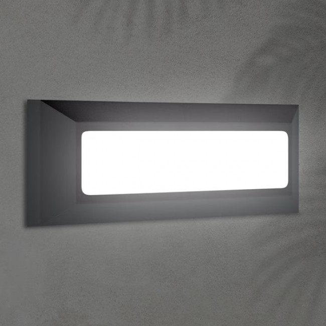 Φωτιστικό τοίχου "ARTE ILLUMINA" LED 4W/IP65/230V/3CCT σε μαύρο χρώμα 23x8