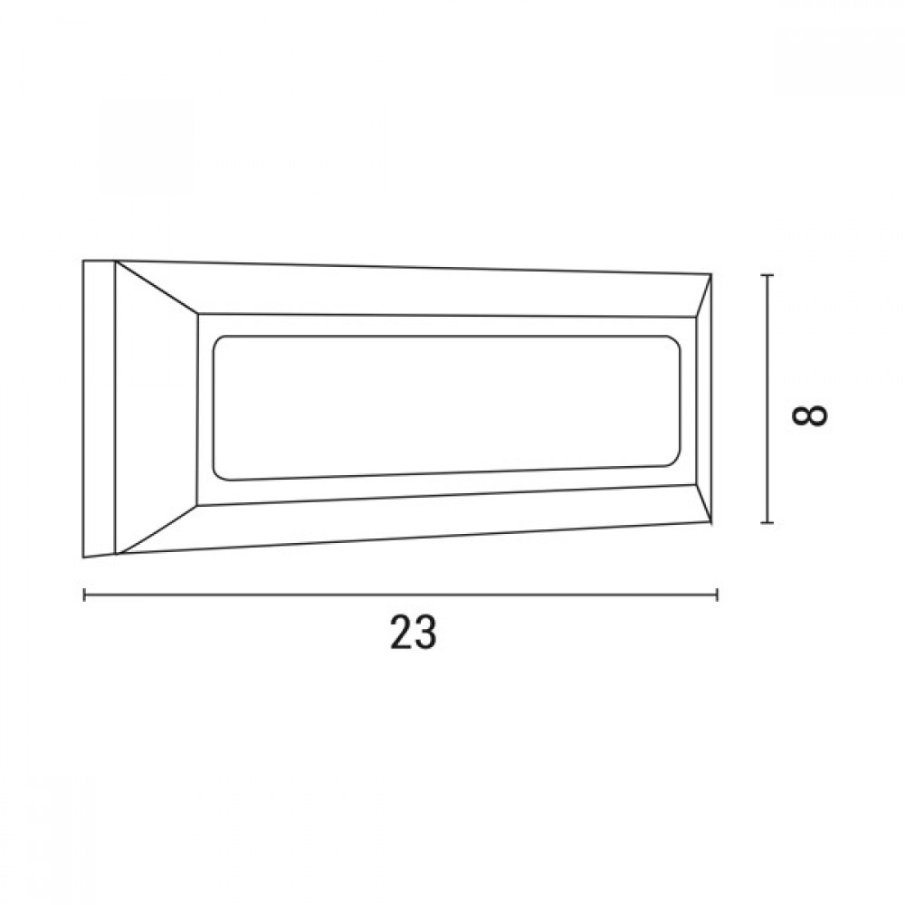 Φωτιστικό τοίχου "ARTE ILLUMINA" LED 4W/IP65/230V/3CCT σε μαύρο χρώμα 23x8