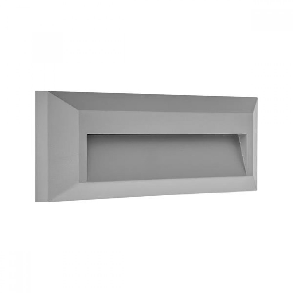 Απλίκα από πλαστικό σε γκρι χρώμα SLIM LED 2W/3CCT/IP65 23x8x2,7