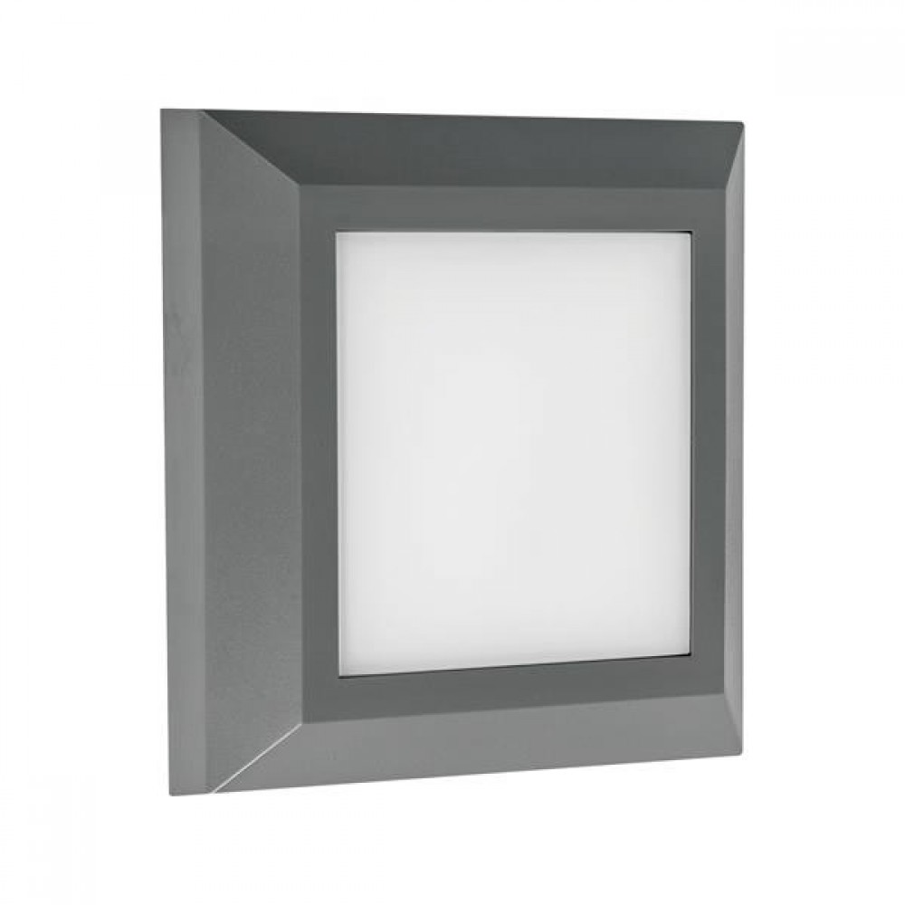 Φωτιστικό τοίχου από πλαστικό/ABS σε χρώμα γραφίτη SLIM LED 3W/IP65/230V/3CCT 12,5x2,7x12.5