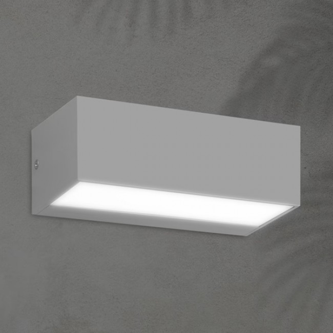 Φωτιστικό τοίχου από πλαστικό/ABS σε χρώμα γκρι LED 12W/3CCT/IP65 23x9x10