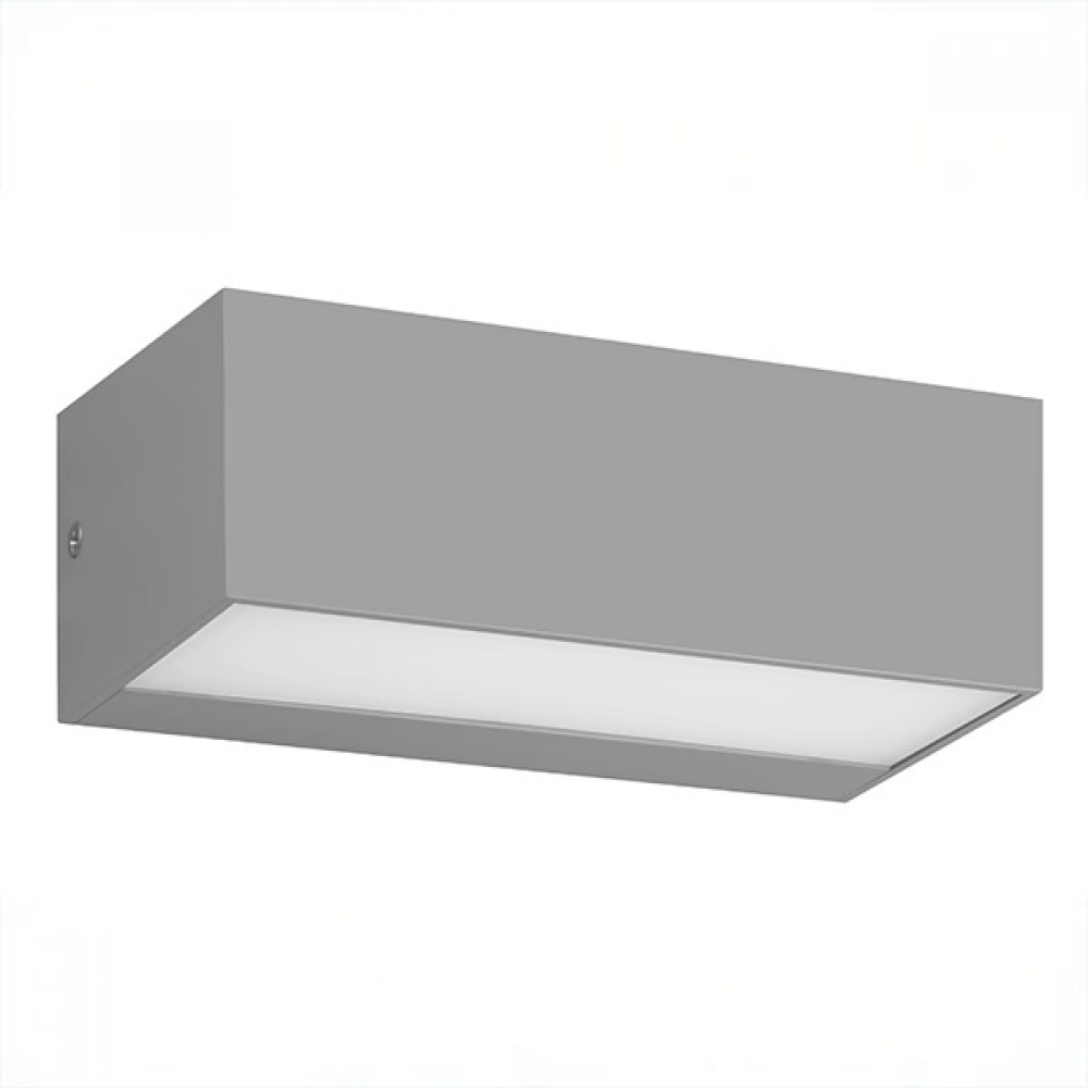 Φωτιστικό τοίχου από πλαστικό/ABS σε χρώμα γκρι LED 12W/3CCT/IP65 23x9x10