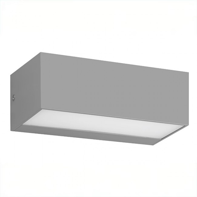 Φωτιστικό τοίχου από πλαστικό/ABS σε χρώμα γκρι LED 12W/3CCT/IP65 23x9x10