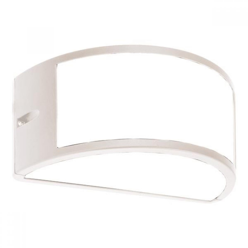 Απλίκα οβάλ από αλουμίνιο/πλαστικό σε λευκό χρώμα LED/E27/10W/IP54 22x12.1x10.8